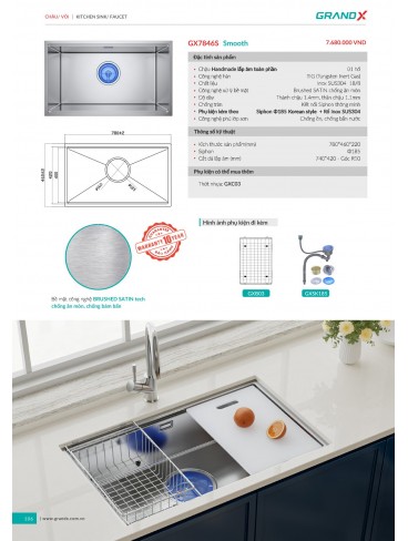 CATALOGUE THIẾT BỊ PHỤ KIỆN BẾP GRANDX 2026