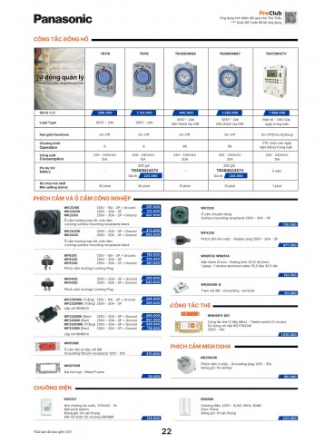CATALOGUE THIẾT BỊ ĐIỆN PANASONIC & NANOCO T10.2026