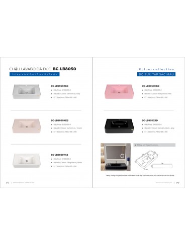 CATALOGUE TỦ LAVABO BOSSCO 