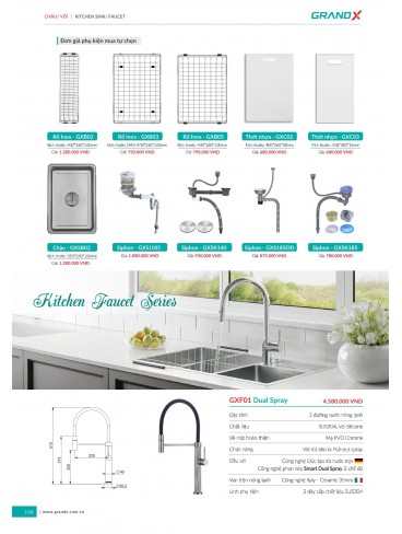 CATALOGUE THIẾT BỊ PHỤ KIỆN BẾP GRANDX 2026