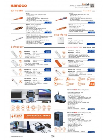 CATALOGUE THIẾT BỊ ĐIỆN PANASONIC & NANOCO T10.2026