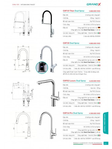 CATALOGUE THIẾT BỊ PHỤ KIỆN BẾP GRANDX 2026