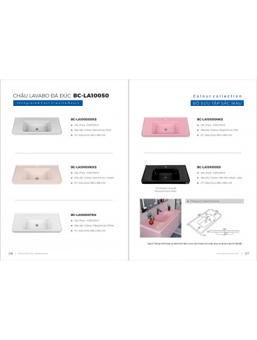 CATALOGUE TỦ LAVABO BOSSCO 