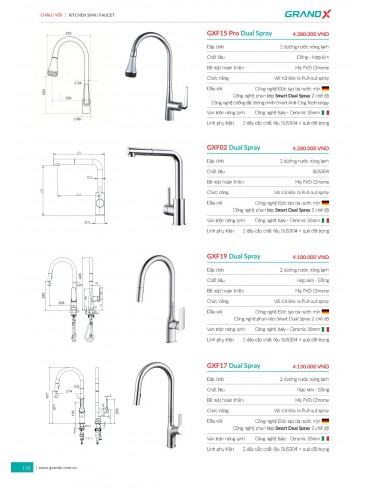 CATALOGUE THIẾT BỊ PHỤ KIỆN BẾP GRANDX 2026