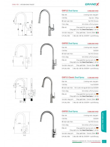 CATALOGUE THIẾT BỊ PHỤ KIỆN BẾP GRANDX 2026