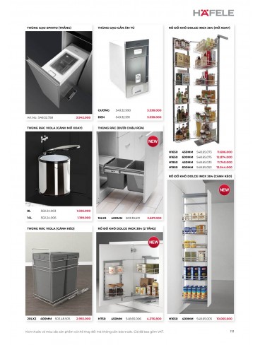 CATALOGUE THIẾT BỊ BẾP HAFELE 2026
