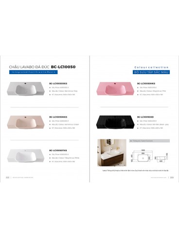 CATALOGUE TỦ LAVABO BOSSCO 