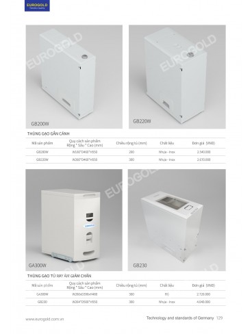 CATALOGUE PHỤ KIỆN BẾP EUROGOLD 2026