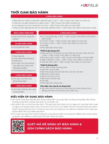 CATALOGUE THIẾT BỊ BẾP HAFELE 2026