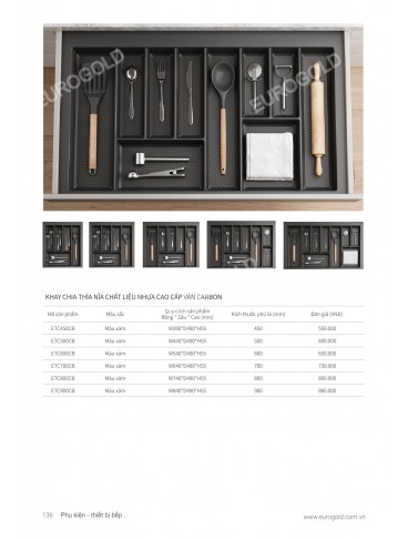 CATALOGUE PHỤ KIỆN BẾP EUROGOLD 2026