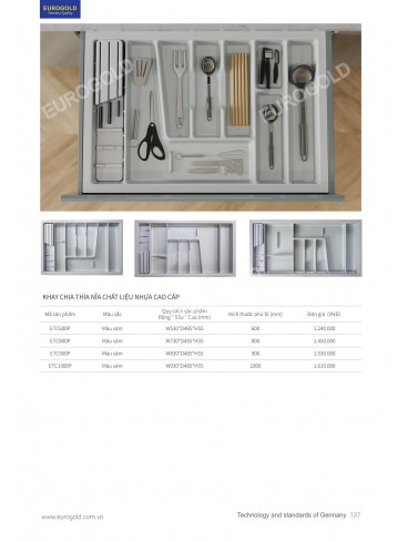 CATALOGUE PHỤ KIỆN BẾP EUROGOLD 2026