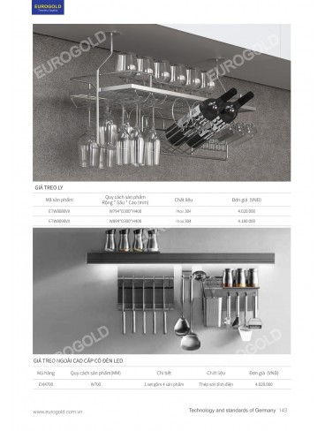 CATALOGUE PHỤ KIỆN BẾP EUROGOLD 2026