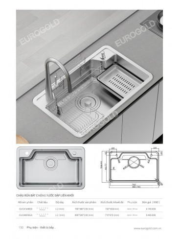 CATALOGUE PHỤ KIỆN BẾP EUROGOLD 2026