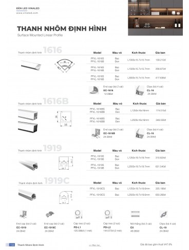 CATALOGUE ĐÈN VINALED 2025 - 2026
