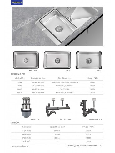CATALOGUE PHỤ KIỆN BẾP EUROGOLD 2026