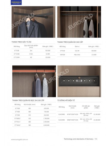 CATALOGUE PHỤ KIỆN BẾP EUROGOLD 2026