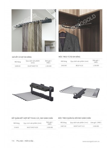 CATALOGUE PHỤ KIỆN BẾP EUROGOLD 2026
