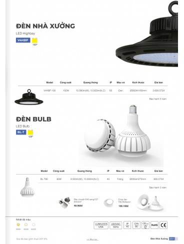 CATALOGUE ĐÈN VINALED 2025 - 2026