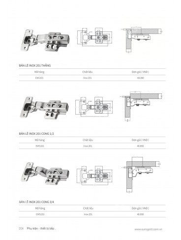 CATALOGUE PHỤ KIỆN BẾP EUROGOLD 2026