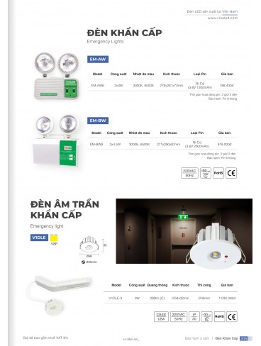 CATALOGUE ĐÈN VINALED 2025 - 2026