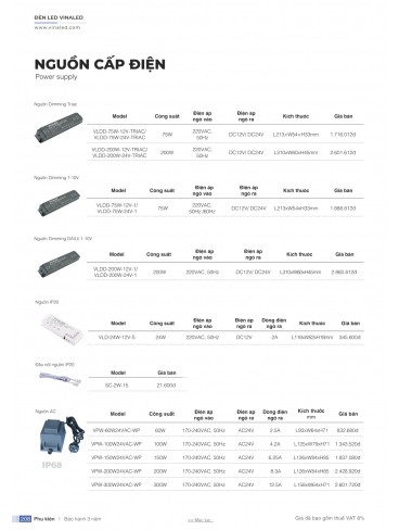 CATALOGUE ĐÈN VINALED 2025 - 2026