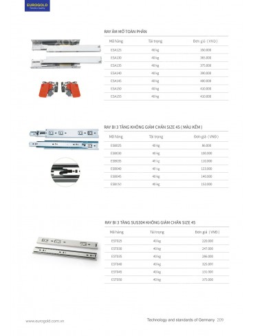 CATALOGUE PHỤ KIỆN BẾP EUROGOLD 2026