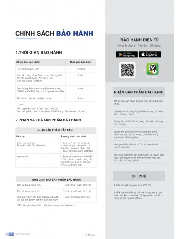 CATALOGUE ĐÈN VINALED 2025 - 2026