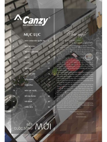 CATALOGUE THIẾT BỊ BẾP CANZY 2024