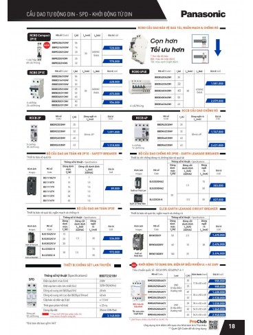 CATALOGUE THIẾT BỊ ĐIỆN PANASONIC VÀ NANOCO THÁNG 07 - 2025