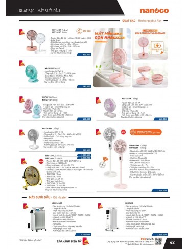 CATALOGUE THIẾT BỊ ĐIỆN PANASONIC VÀ NANOCO THÁNG 07 - 2025