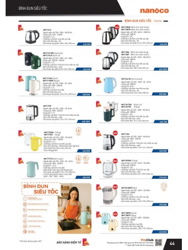 CATALOGUE THIẾT BỊ ĐIỆN PANASONIC VÀ NANOCO THÁNG 07 - 2025