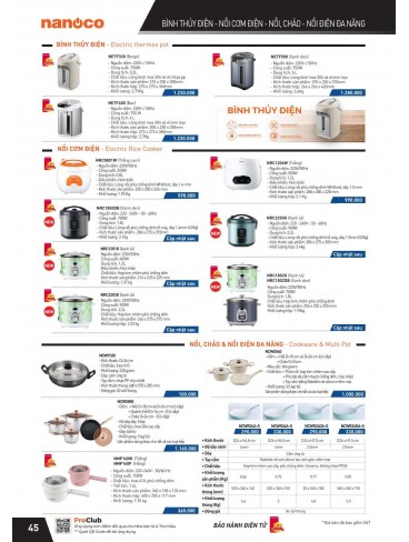 CATALOGUE THIẾT BỊ ĐIỆN PANASONIC VÀ NANOCO THÁNG 07 - 2025