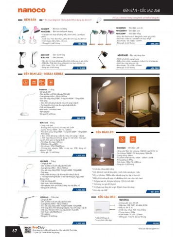 CATALOGUE THIẾT BỊ ĐIỆN PANASONIC VÀ NANOCO THÁNG 07 - 2025