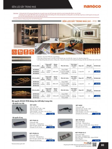 CATALOGUE THIẾT BỊ ĐIỆN PANASONIC VÀ NANOCO THÁNG 07 - 2025