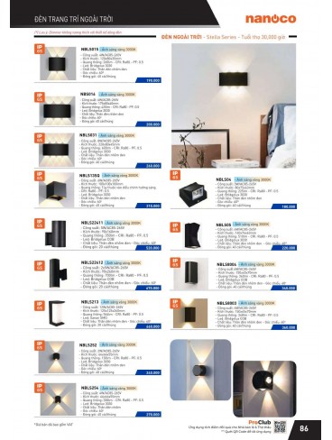 CATALOGUE THIẾT BỊ ĐIỆN PANASONIC VÀ NANOCO THÁNG 07 - 2025