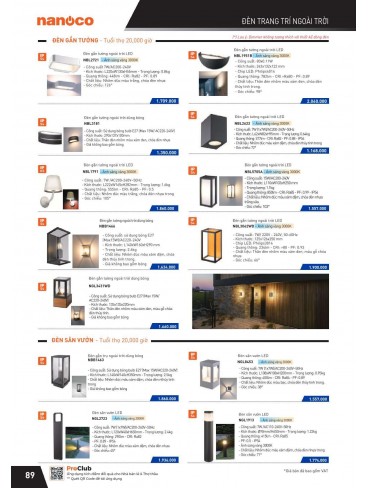 CATALOGUE THIẾT BỊ ĐIỆN PANASONIC VÀ NANOCO THÁNG 07 - 2025
