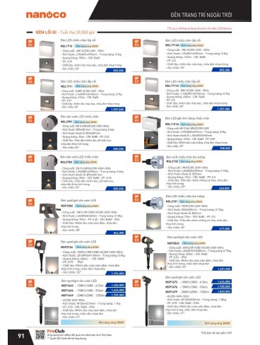 CATALOGUE THIẾT BỊ ĐIỆN PANASONIC VÀ NANOCO THÁNG 07 - 2025