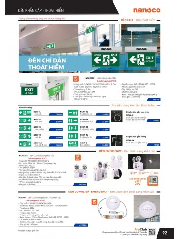 CATALOGUE THIẾT BỊ ĐIỆN PANASONIC VÀ NANOCO THÁNG 07 - 2025