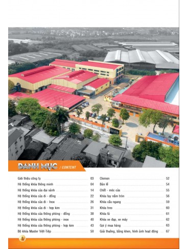 CATALOGUE KHÓA VIỆT TIỆP 2023