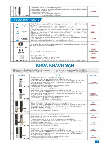 CATALOGUE KHÓA PHGLock 2022