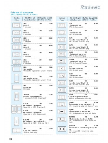 CATALOGUE THIẾT BỊ ĐIỆN SINO