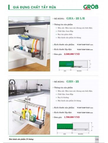 CATALOGUE BẾP & PHỤ KIỆN TỦ BẾP CROB 