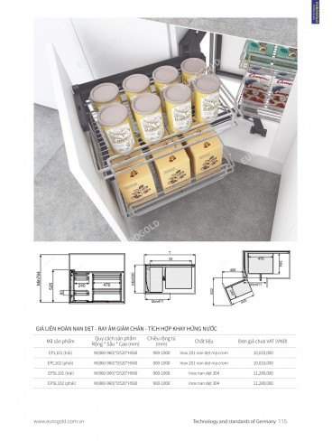 CATALOGUE PHỤ KIỆN BẾP EUROGOLD 2024