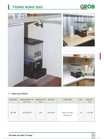 CATALOGUE BẾP & PHỤ KIỆN TỦ BẾP CROB 