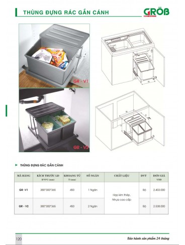 CATALOGUE BẾP & PHỤ KIỆN TỦ BẾP CROB 