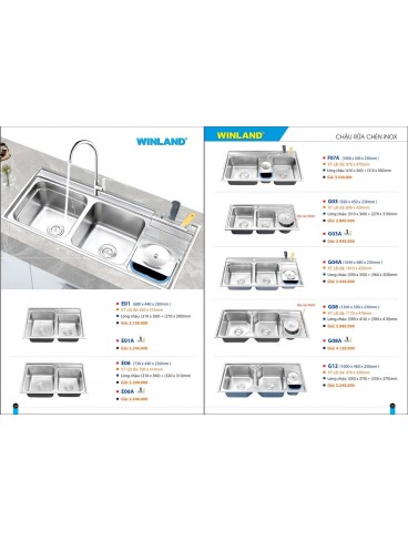 CATALOGUE CHẬU CHÉN - SEN VÒI WINLAND 2023 - 2024