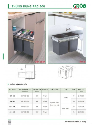 CATALOGUE BẾP & PHỤ KIỆN TỦ BẾP CROB 