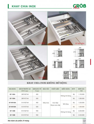 CATALOGUE BẾP & PHỤ KIỆN TỦ BẾP CROB 