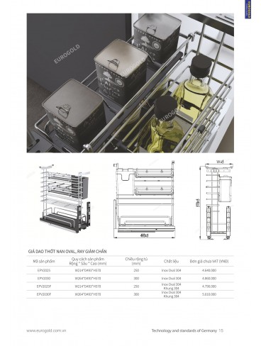 CATALOGUE PHỤ KIỆN BẾP EUROGOLD 2024