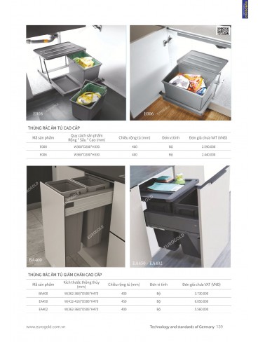 CATALOGUE PHỤ KIỆN BẾP EUROGOLD 2024